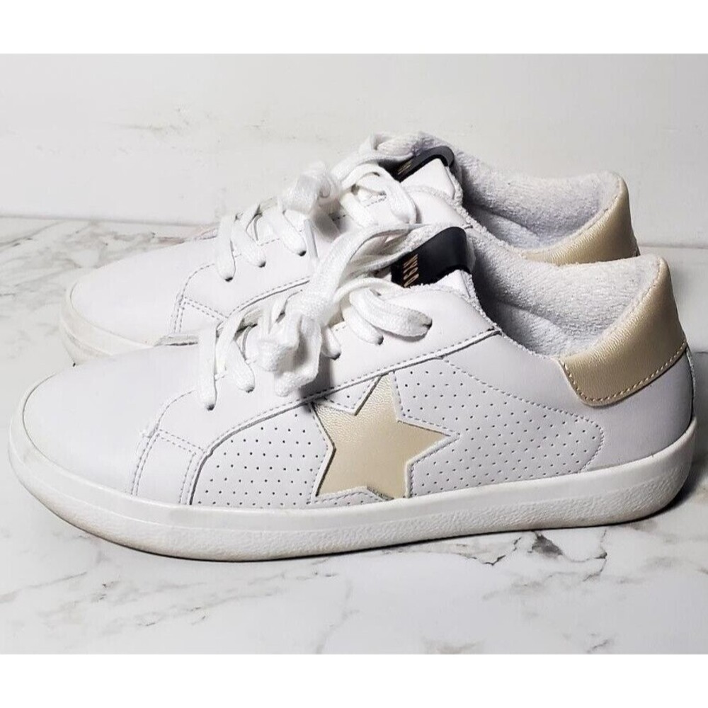 Steve Madden Size 8 Starling Leather Sneakers Starling/STAR12S1 GUC - Picture 2 of 8